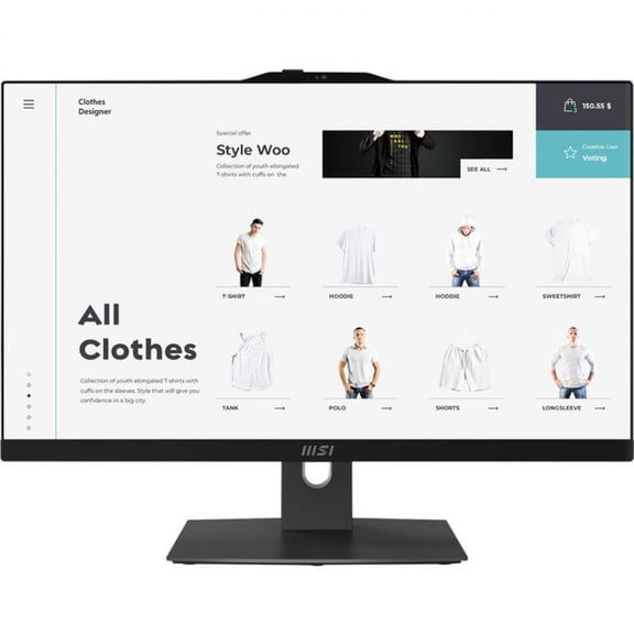 MSI All-in-One Computer Modern AM242TP 1M-1093US Intel Core 7 150U 32GB DDR5 1TB PCIe SSD 23.8" Touchscreen Windows 11 Home 64-bit