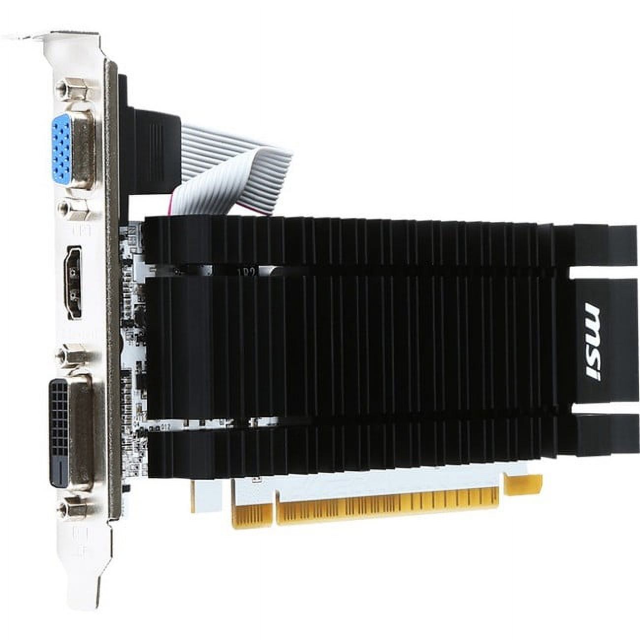 MSI N730K-2GD3H/LP - Graphics card - GF GT 730 - 2 GB DDR3 - PCIe 2.0 x16 low profile - DVI, D-Sub, HDMI - fanless - image 1 of 6