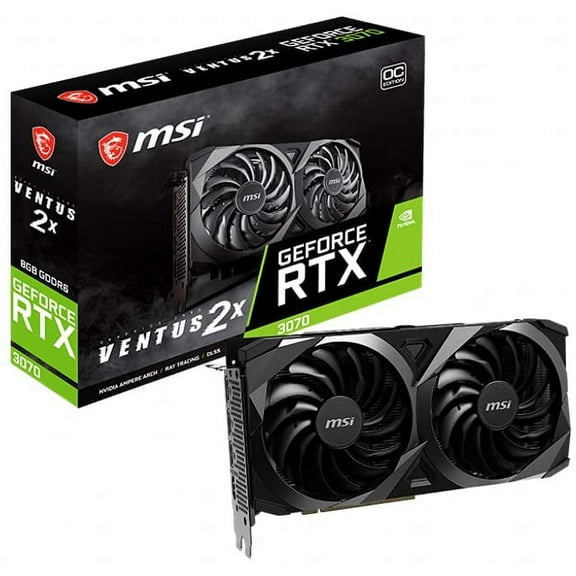 MSI NVIDIA GeForce RTX 3070 Graphic Card - 8 GB GDDR6 - 1.76 GHz Core - 256 bit Bus Width - PCI Express 4.0 - DisplayPort - HDMI