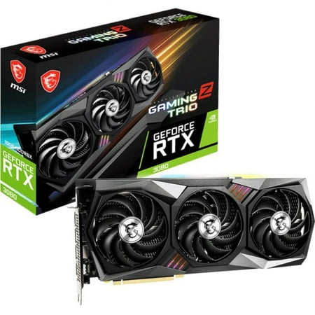 MSI - NVIDIA GeForce RTX 3080 GAMING Z TRIO 10G LHR -  10GB GDDR6X - PCI Express 4.0 - Graphic Card - Black