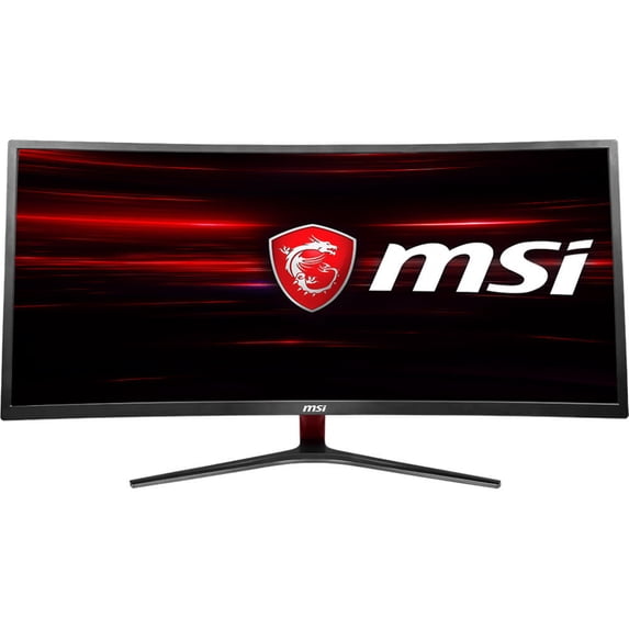 MSI Optix 34" 3440 x 1440 2K 100Hz DisplayPort HDMI DVI AMD FreeSync Anti-Flicker UltraWide Anti-Glare Backlit LED 21:9 Curved Gaming Monitor, Black