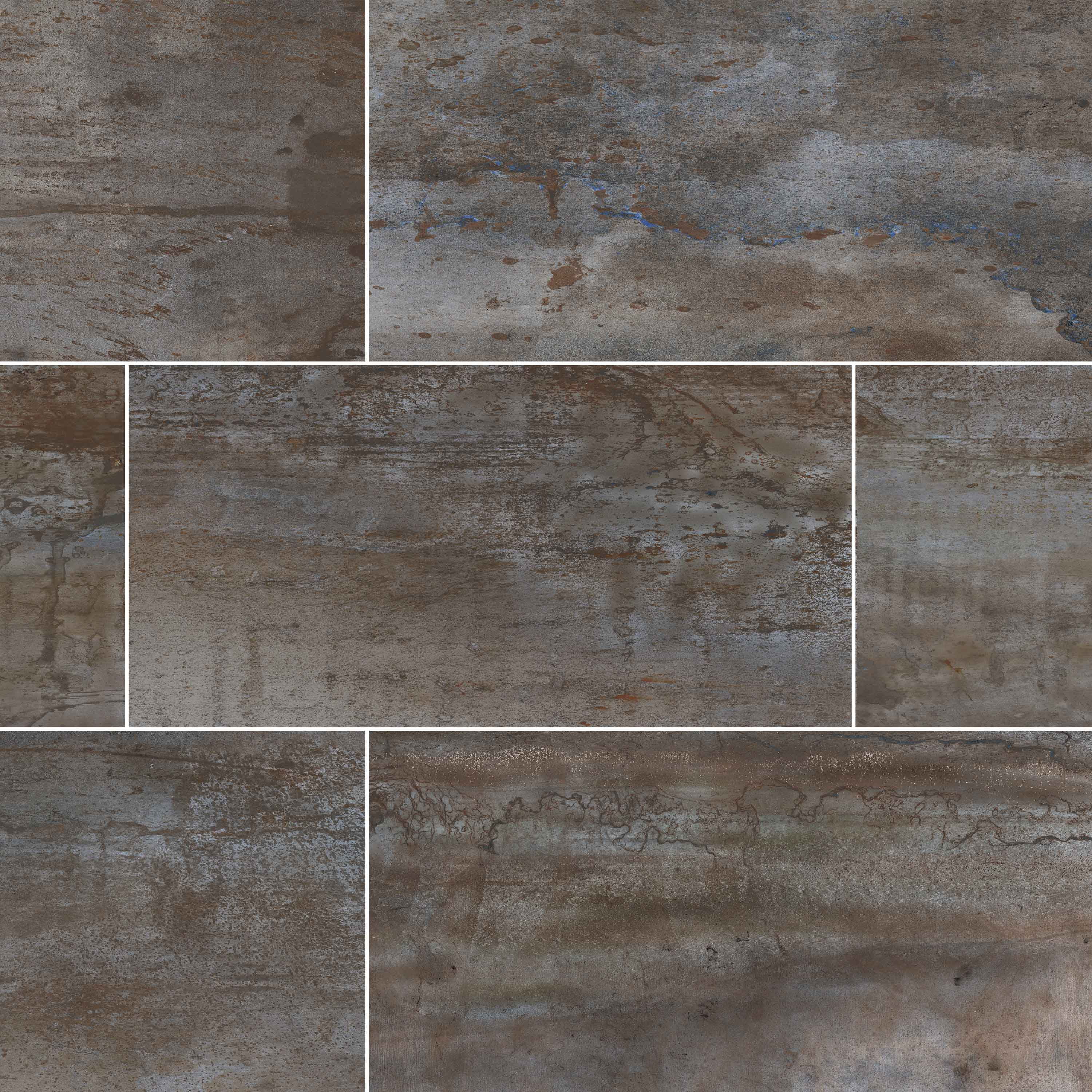 Oxide Magnetite 24" x 48" Porcelain Stone Look Tile