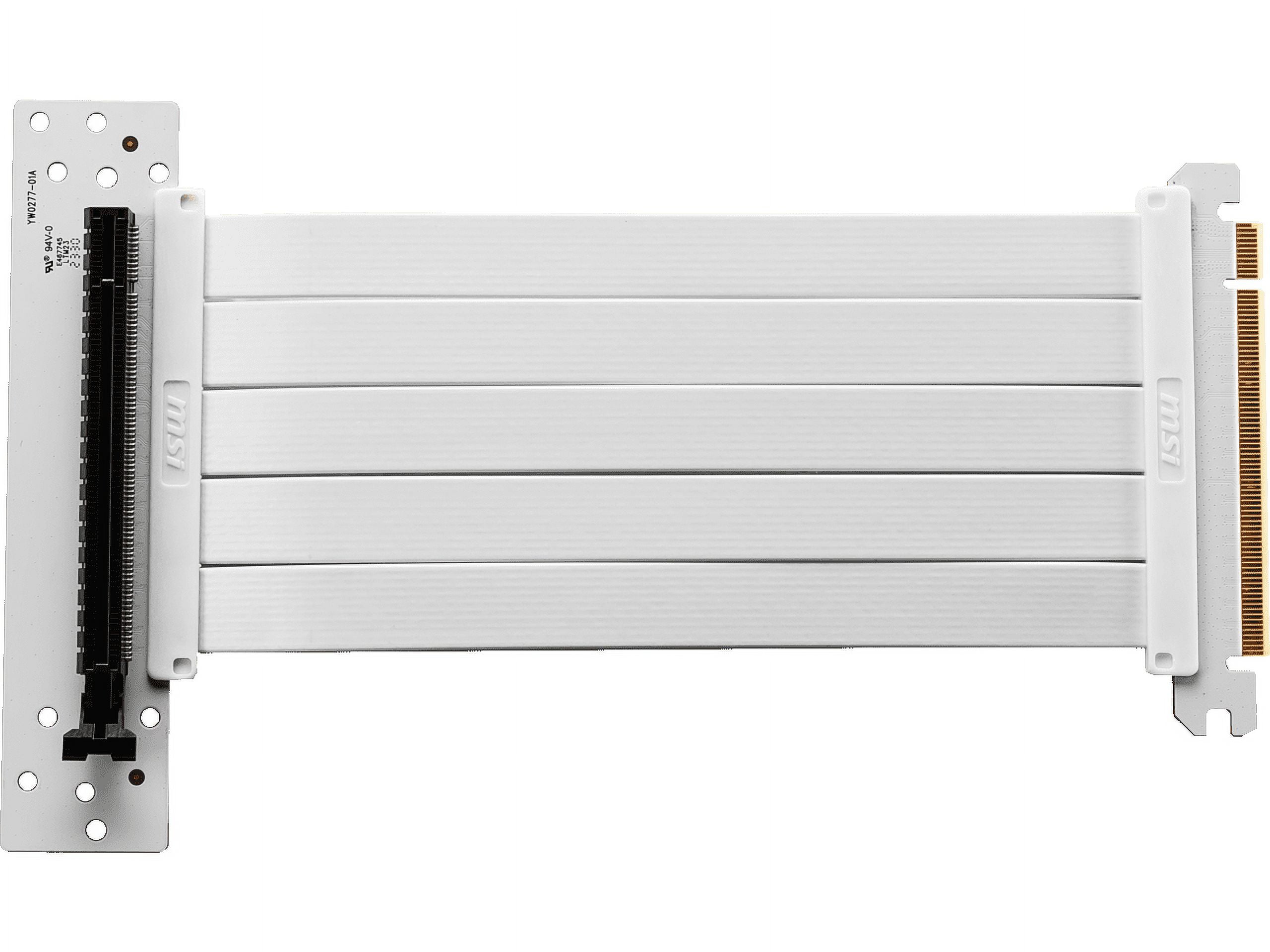 MSI PCI-E 4.0 X16 RISER CABLE 180mm-White 180mm Riser Cable - Walmart.com