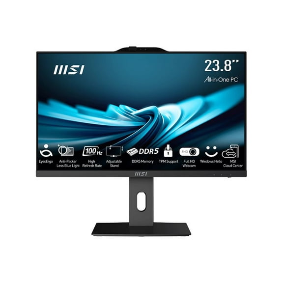 MSI PRO AP242P 14M-643US All-in-One Computer, Intel Core i7, 16 GB, 1 TB SSD, 23.8" Full HD, Desktop, Black