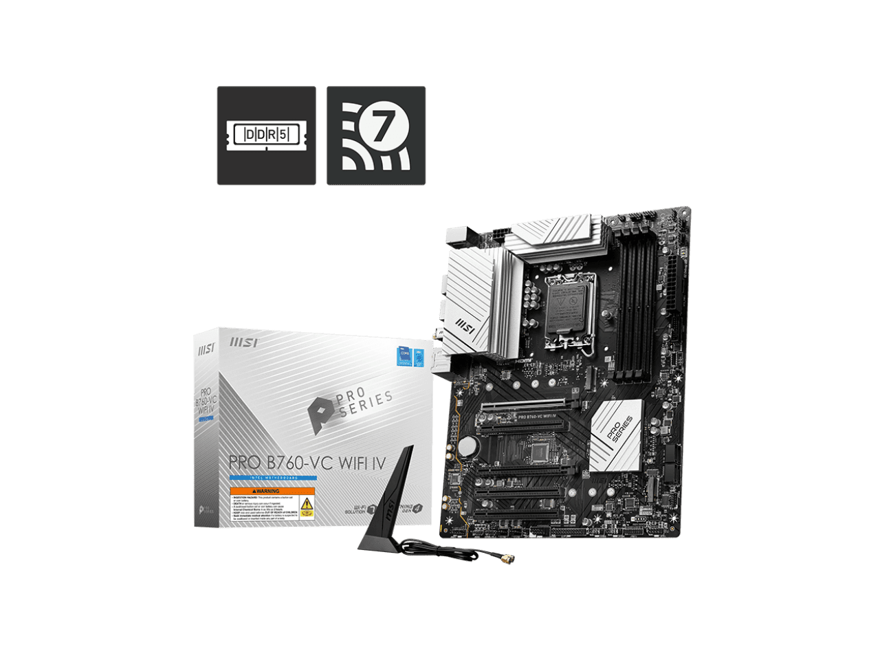 MSI PRO B760VC WIFI IV DDR5 LGA 1700 Intel B760 SATA 6Gb/s ATX