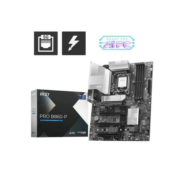 MSI Pro PRO B860-P WIFI Gaming Desktop Motherboard - Intel B860 Chipset - Socket LGA-1851 - ATX (b860pwifi)
