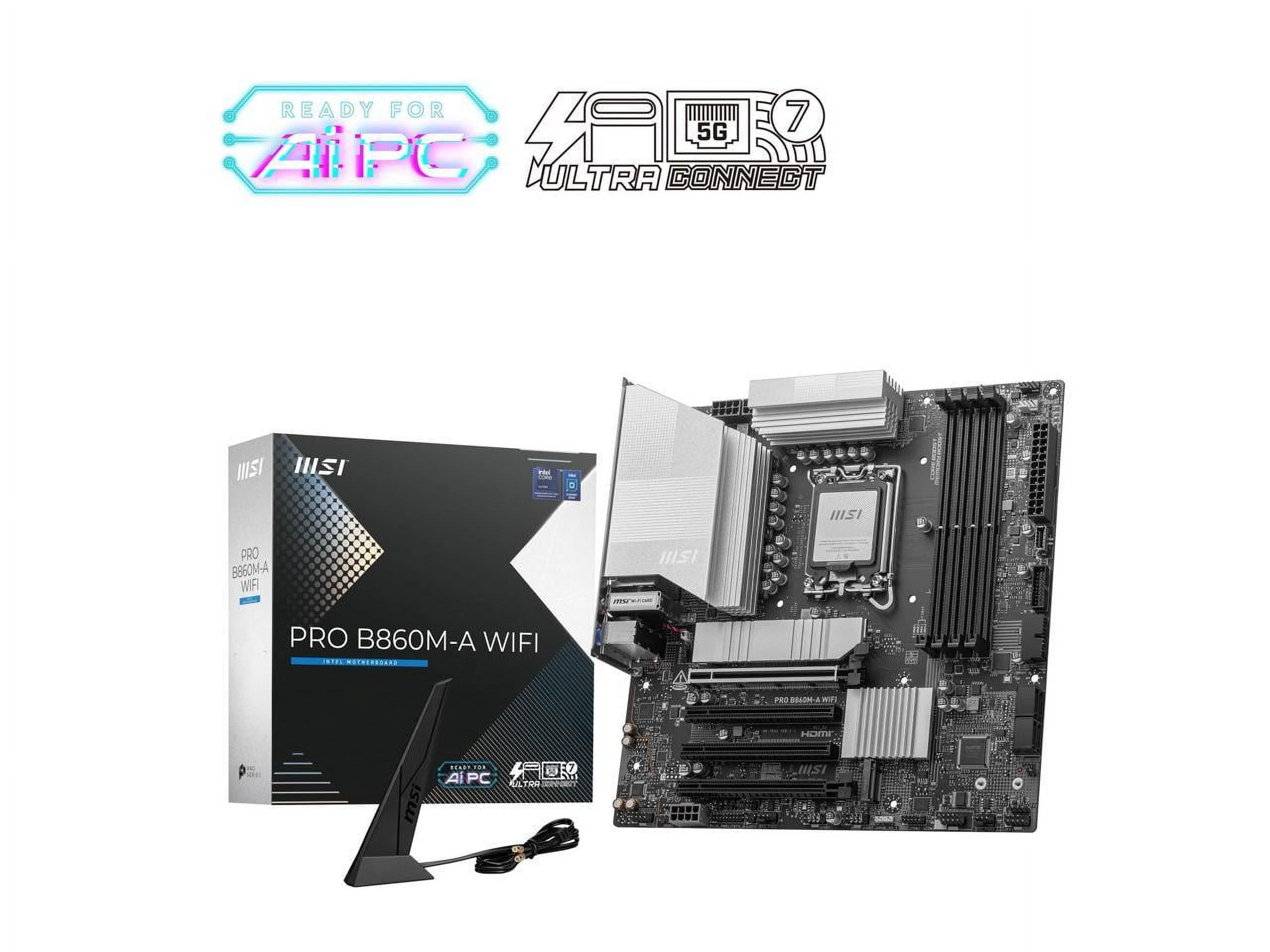 MSI B860M-A WIFI Gaming Desktop Motherboard - Intel B860 Chipset - Socket LGA-1851 - Micro ATX (b860mawifi)