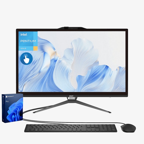MSI PRO Business All-in-One, 21.5" FHD Touchscreen, Intel Pentium Gold G7400, 16GB RAM, 256GB SSD, Wi-Fi, Windows 11 Pro, Black