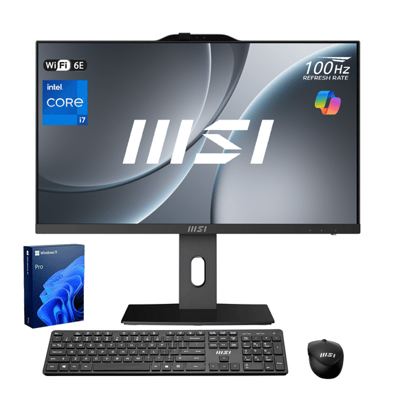 MSI PRO Business All-in-One, 27" FHD 100Hz, Intel Core i7-14700, 16GB DDR5, 512GB SSD, Wi-Fi 6E, Windows 11 Pro, Black