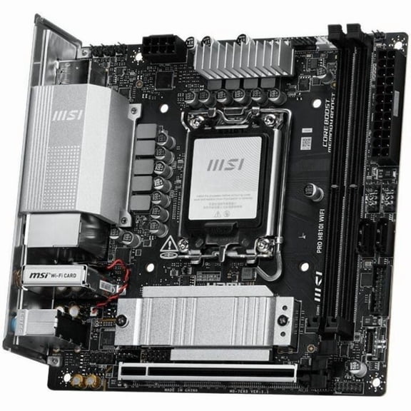 MSI H810I WIFI Gaming Desktop Motherboard, Intel H810 Chipset, Socket LGA-1851, Mini ITX