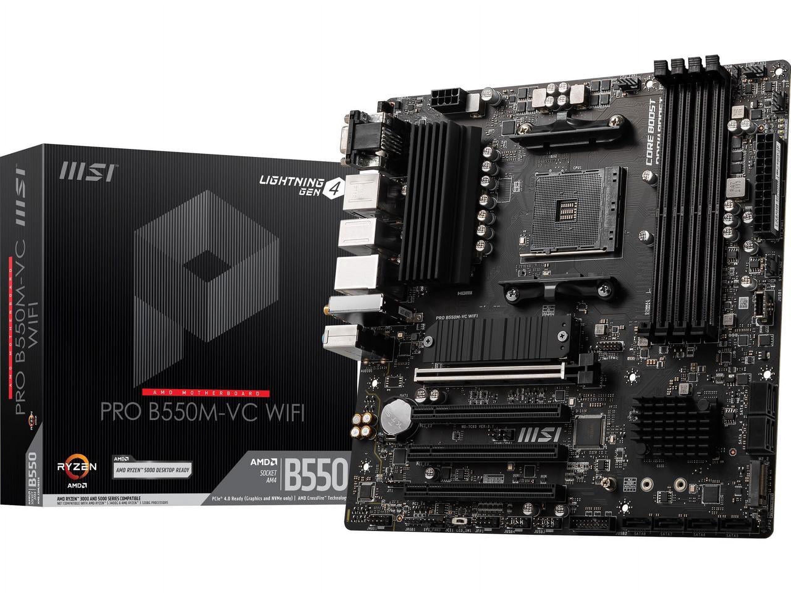 MSI, Motherboard, WiFi, Supports AMD Ryzen™ 5000 Series - Walmart.com