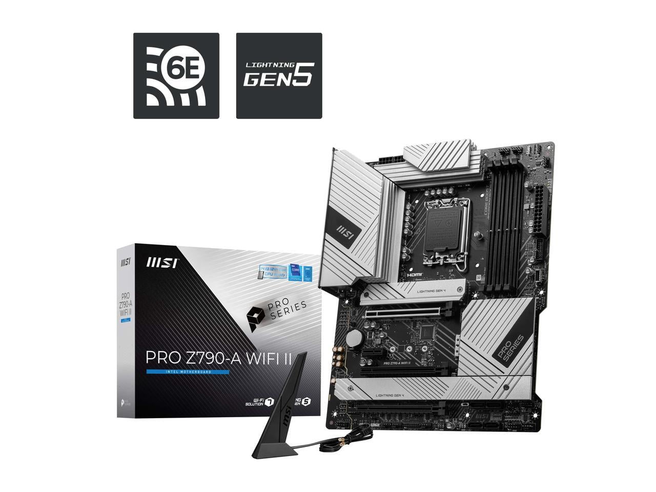 MSI PRO Z790-A WIFI II LGA 1700 Intel Z790 SATA 6Gb/s DDR5 ATX Motherboard