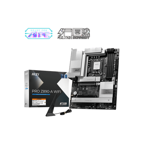 MSI PRO Z890-A WIFI (Socket LGA 1851) Intel Z890 ATX DDR5 Wi-Fi 7 Motherboard - Black