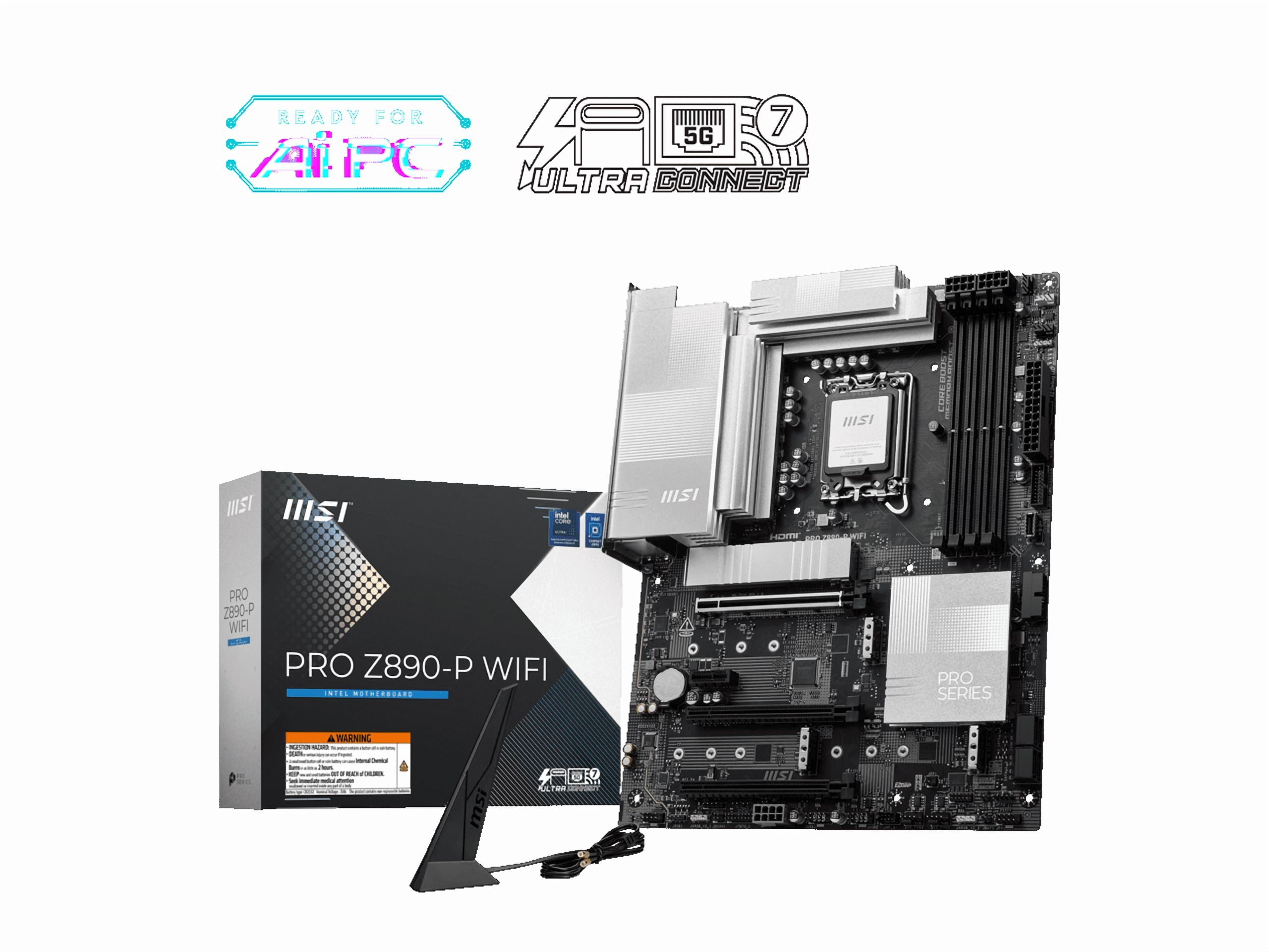 MSI PRO Z890-P WIFI LGA 1851 DDR5 Intel Core Ultra Series 2 ATX Motherboard