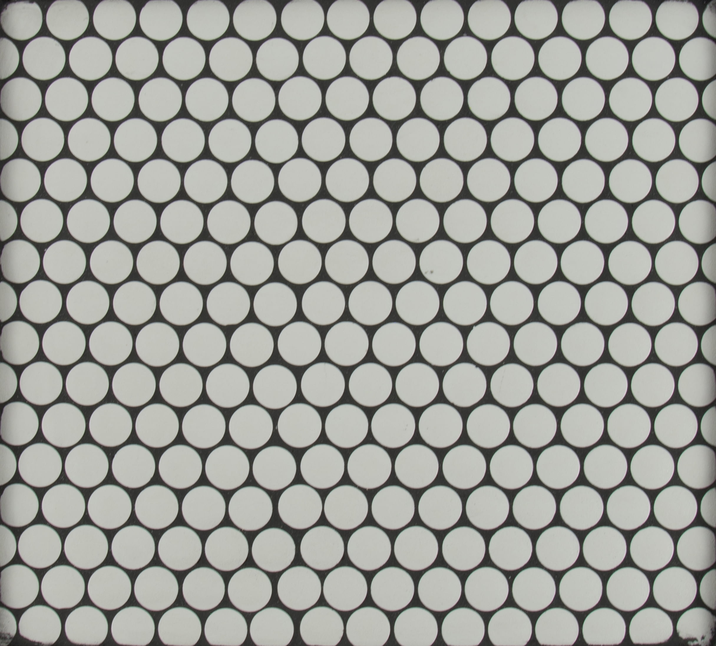 MSI Penny Round Bianco 11.3 in. x 12.2 in. x 6 mm Ceramic Mesh-Mounted Mosaic Tile (14.36 sq. ft. / case)