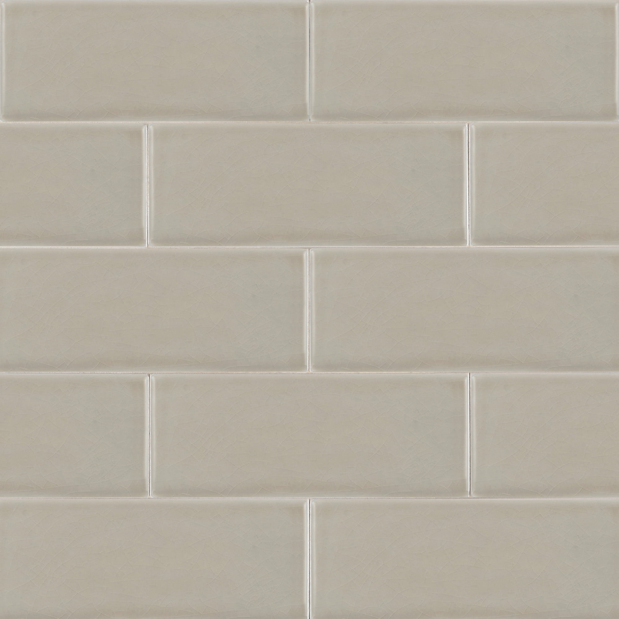 Portico Pearl Glossy Ceramic Subway Wall Tile, 4" x 12"