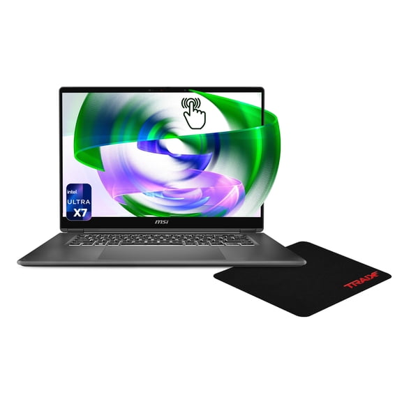 MSI Prestige 16 AI+ Copilot+ Laptop, Intel Ultra X7-358H, 32 GB LPDDR5x RAM, 1 TB PCIe SSD, 16" 2.8K (2880x1800) Touchscreen, Intel Arc B390, Backlit Keyboard, W11 Pro, Platinum Gray, Traix MousePad