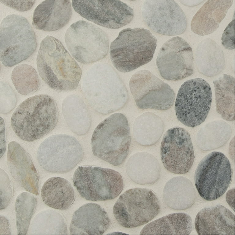 MSI Mix Marble Pebbles 11.42 in. x 11.42 in. x 10mm Textured Marble Mesh-Mounted Mosaic Tile (9.1 sq. ft. / case) MSI Mix Marble Pebbles 11.42 in. x 11.42 in. x 10mm Textured Marble Mesh-Mounted Mosaic Tile (9.1 sq. ft. / case)