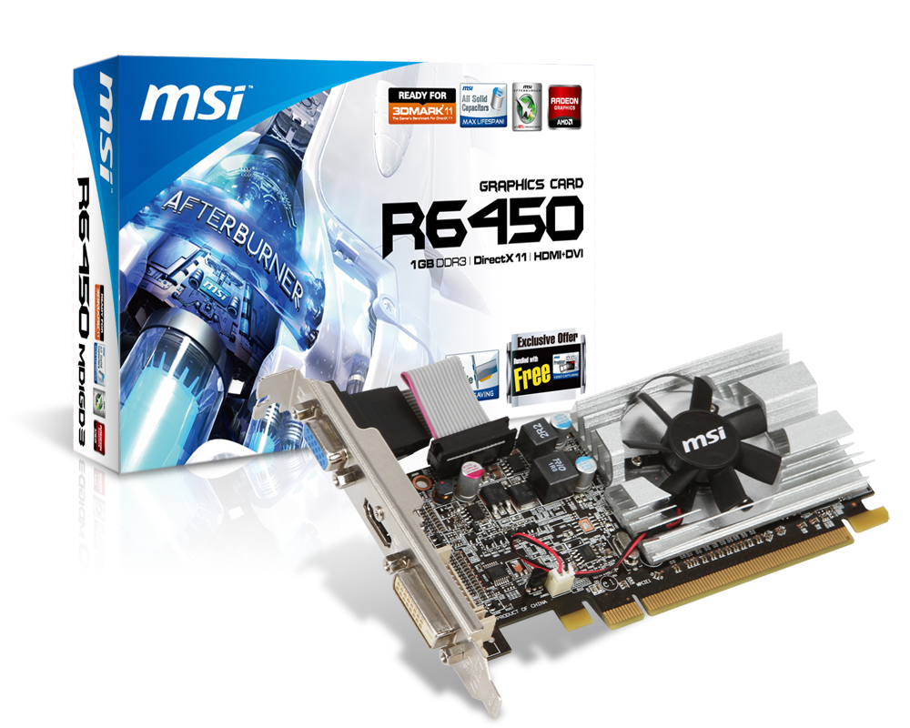 MSI Radeon R6450-MD1GD3/LP - image 1 of 2