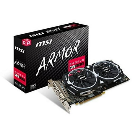 MSI Radeon RX 580 Armor 4G OC 4GB Graphics Card