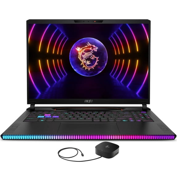 MSI Raider GE68HX Gaming Laptop (Intel i9-13950HX 24-Core, 16.0in 144Hz Wide UXGA (1920x1200), GeForce RTX 4060, 64GB DDR5 5600MHz RAM, Win 10 Pro) with G2 Universal Dock