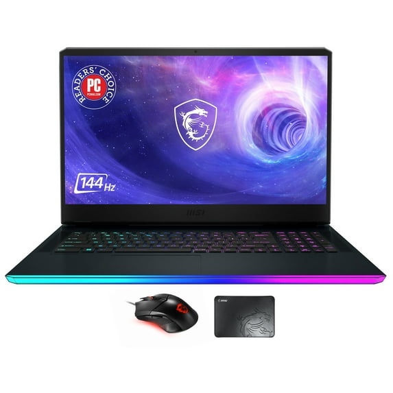MSI Raider GE76 Gaming Laptop (Intel i7-12700H 14-Core, 17.3in 144 Hz Full HD (1920x1080), NVIDIA GeForce RTX 3060, 16GB DDR5 4800MHz RAM, Win 11 Pro) with Clutch GM08 , Pad