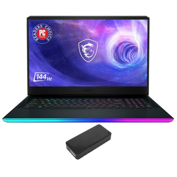 MSI Raider GE76 Gaming Laptop (Intel i7-12700H 14-Core, 17.3in 144 Hz Full HD (1920x1080), NVIDIA GeForce RTX 3060, 16GB DDR5 4800MHz RAM, Win 11 Pro) with DV4K Dock