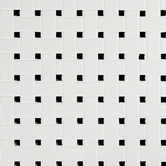 MSI Retro Weave Bianco 11.73 in. x 11.73 in. x 6 mm Porcelain Mesh-Mounted Mosaic Tile (14.4 sq. ft. / case)