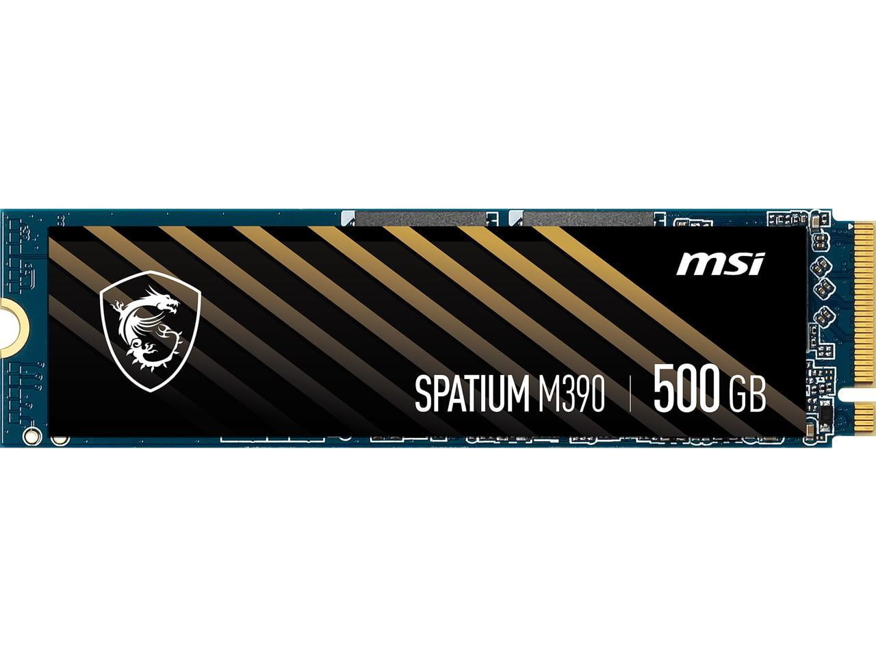 MSI SPATIUM M390 M.2 2280 500GB PCIe Gen3 x4, NVMe 1.4 3 D NAND ...