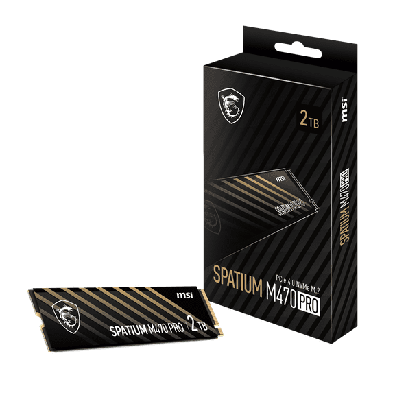 MSI SPATIUM M470 PRO PCIe 4.0 NVMe M.2 2TB, M.2 2280, PCIe Gen4x4 NVMe 1.4, 2TB Internal SSD