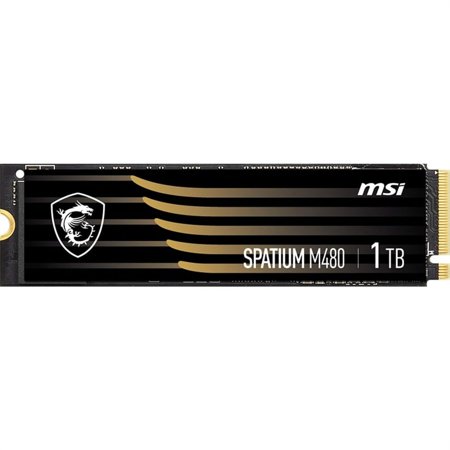MSI SPATIUM M480 M.2 2280 1TB PCIe Gen4x4, NVMe 1.4 3D NAND Internal Solid State Drive (SSD)