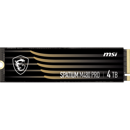 MSI SPATIUM M480 PRO 4 TB Solid State Drive, M.2 2280 Internal, PCI Express NVMe (PCI Express NVMe 4.0 x4)