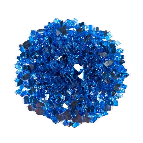 MSI Sapphire Blue 0.25 cu. ft. 0.25 in. 20 lbs. Fire Glass Pebbles