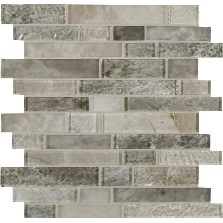 MSI Savoy Interlocking 12 in. x 12 in. x 8mm Glossy Glass Mesh-Mounted Mosaic Tile (10 sq. ft. / case) MSI Savoy Interlocking 12 in. x 12 in. x 8mm Glossy Glass Mesh-Mounted Mosaic Tile (10 sq. ft. / case)