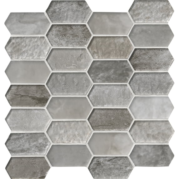 MSI Savoy Picket Pattern 12 in. x 12 in. x 8 mm Glass Mesh-Mounted Mosaic Tile (10 sq. ft. / case)
