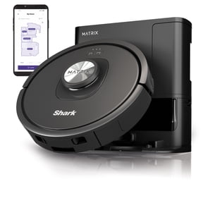 Shark Matrix Self-Empty Robot Vacuum, 45-Day Capacity Base, Self-Cleaning Brushroll for Pet Hair, Carpets & Hardfloors, Precision Home Mapping, Wi-Fi, RV2310AE