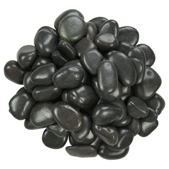 MSI Small Black Polished Pebbles, Outdoor Decorative Stones (40 lb)