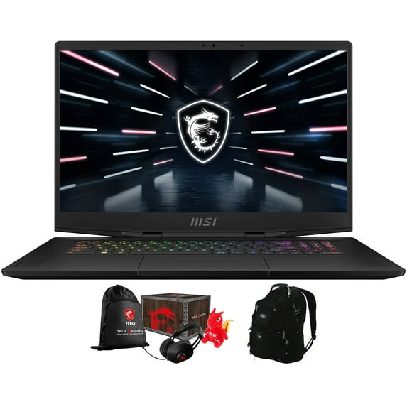 MSI Stealth GS77 -17 Gaming/Entertainment Laptop (Intel i7-12700H 14-Core, 17.3in 240Hz 2K Quad HD (2560x1440), NVIDIA RTX 3080 Ti, Win 11 Pro) with Loot Box , Travel/Work Backpack