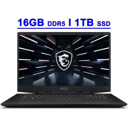 MSI Stealth GS77 Premium Gaming Laptop 17.3" FHD IPS 144Hz Intel 14-core i9-12900H 16GB DDR5 1TB SSD GeForce RTX 3060 Graphic RGB Backlit Thunderbolt USB-C Dynaudio Nahimic FHD IR Camera Win11