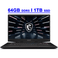thumbnail image 1 of MSI Stealth GS77 Premium Gaming Laptop 17.3" FHD IPS 144Hz Intel 14-core i9-12900H 64GB DDR5 1TB SSD GeForce RTX 3060 Graphic RGB Backlit Thunderbolt USB-C Dynaudio Nahimic FHD IR Camera Win11, 1 of 7