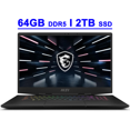 thumbnail image 1 of MSI Stealth GS77 Premium Gaming Laptop 17.3" FHD IPS 144Hz Intel 14-core i9-12900H 64GB DDR5 2TB SSD GeForce RTX 3060 Graphic RGB Backlit Thunderbolt USB-C Dynaudio Nahimic FHD IR Camera Win11, 1 of 7