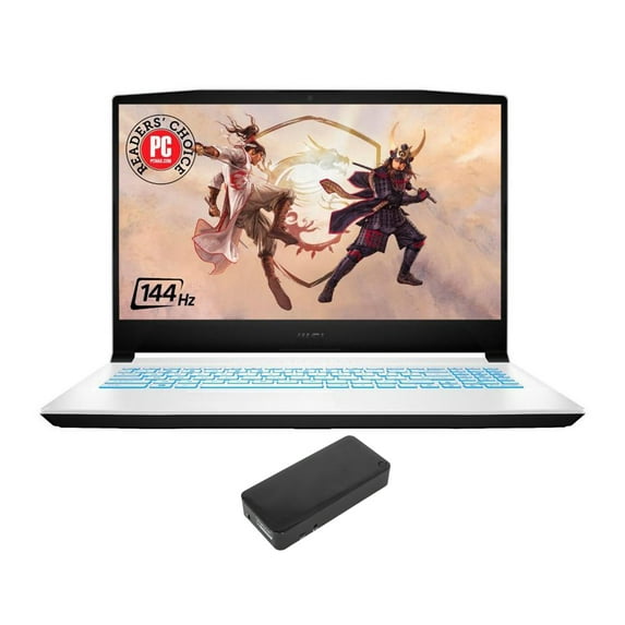 MSI Sword 15 Gaming/Entertainment Laptop (Intel i7-11800H 8-Core, 15.6in 144Hz Full HD (1920x1080), NVIDIA RTX 3050 Ti, 16GB RAM, 8TB PCIe SSD, Win 11 Pro) with DV4K Dock