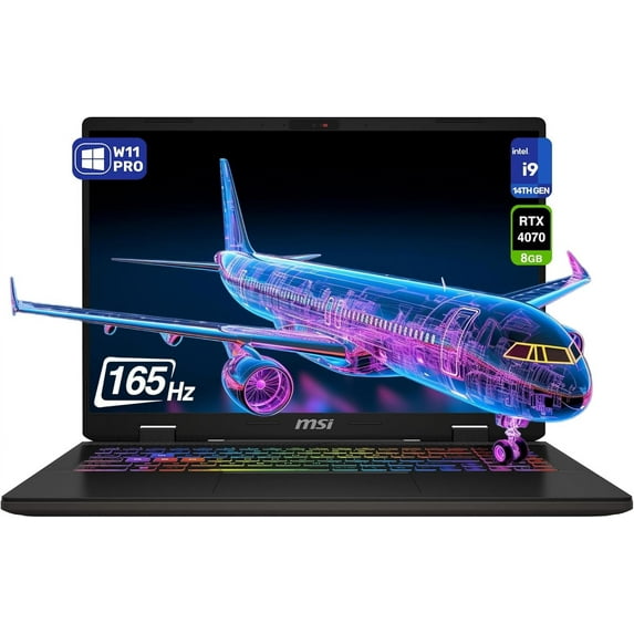 MSI Sword 17 HX Gaming Laptop, Intel i9-14900HX, 64 GB DDR5 RAM, 4 TB PCle SSD, 17.0" FHD+ (1920x1080) Display, Nvidia G-Force RTX 4070, RGB Backlit Keyboard, W11 Pro, Cosmo Gray