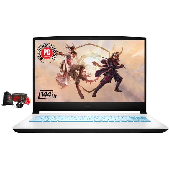MSI Sword Gaming & Entertainment Laptop (Intel i7-11800H 8-Core, 64GB RAM, 8TB PCIe SSD, 15.6" Full HD (1920x1080), NVIDIA RTX 3050 Ti, Wifi, Bluetooth, Webcam, Win 10 Home) with Loot Box