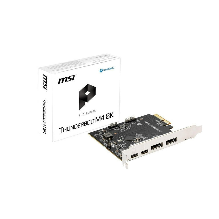 MSI THUNDERBOLTM4 8K PCIe 3.0x4 Add-on Card for 2 Thunderbolt 4