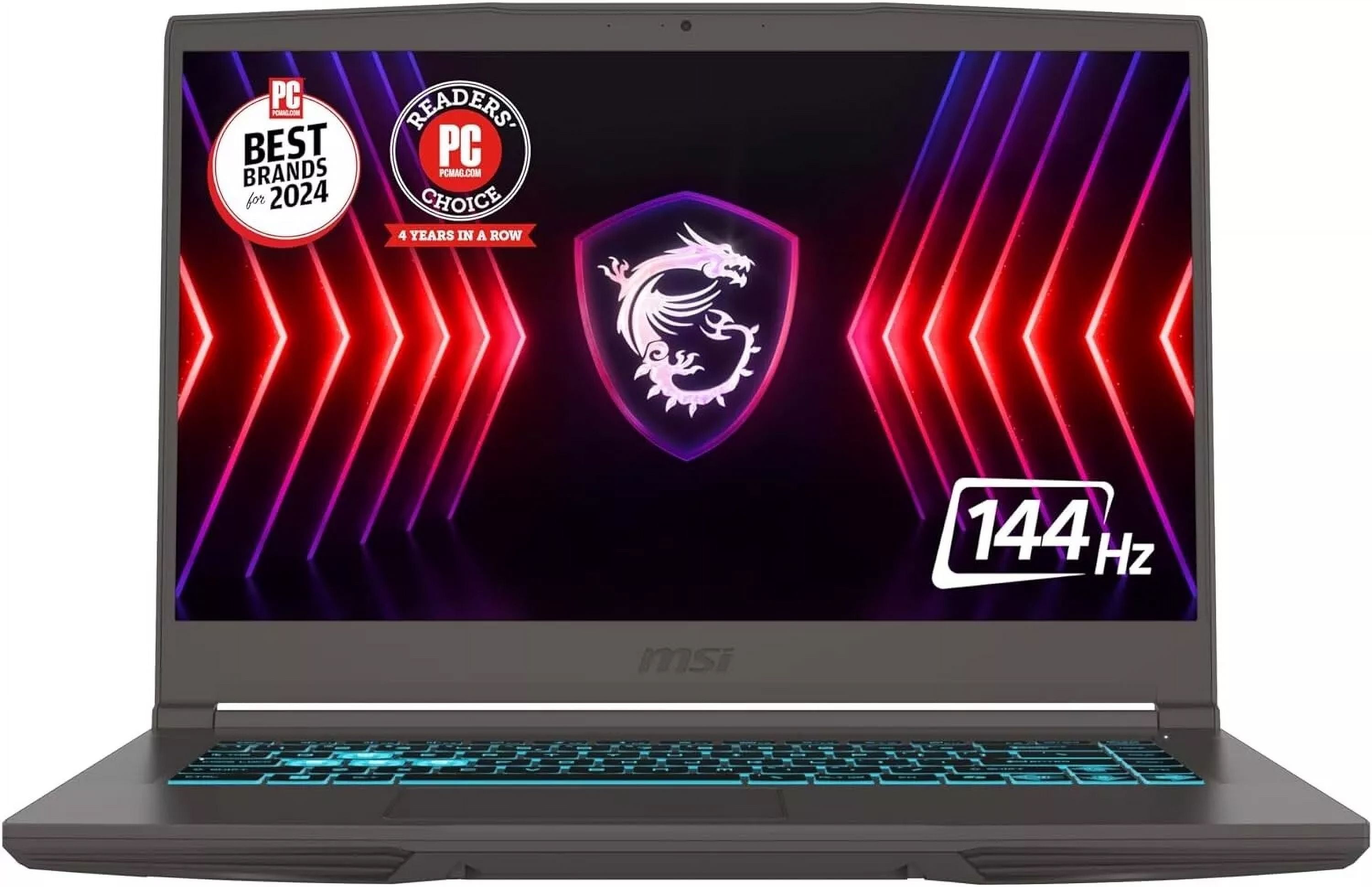 MSI Thin 15 15.6” 144Hz FHD Gaming Laptop: Intel Core i5-12450H