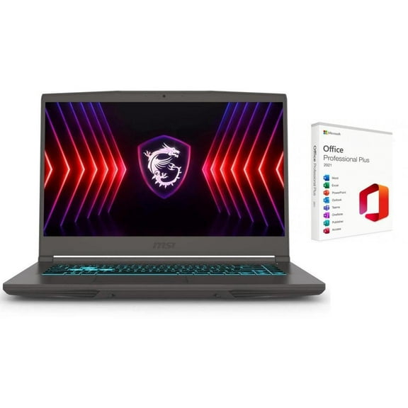 MSI Thin 15.6 inch FHD 144Hz Gaming Laptop | Intel Core i5-13420H(Beat i7-12650H)| NVIDIA GeForce RTX 4060 | Backlit |Grey | 16GB RAM | 512GB SSD |Windows 11 Home |Bundle with Microsoft Office 2021