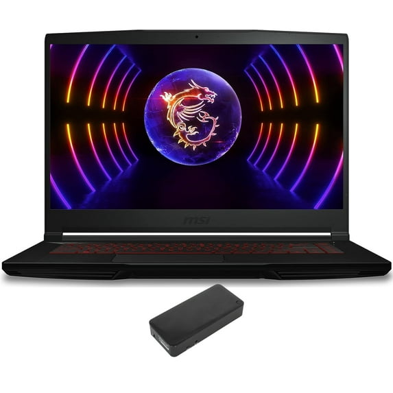 MSI Thin GF63 12U Gaming/Entertainment Laptop (Intel i5-12450H 8-Core, 15.6in 144 Hz Full HD (1920x1080), GeForce RTX 2050, 32GB RAM, 8TB PCIe SSD, Backlit KB, Wifi, Win 11 Home) with DV4K Dock