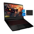 thumbnail image 1 of MSI Thin GF63 15.6" Gaming Laptop, FHD Anti-Glare Display, Intel Core i5-12450H, NVIDIA GeForce RTX 2050 Graphics, 144Hz, 16GB RAM, 1TB SSD, Backlit, Windows 11 Home, with 5ave Mousepad, 1 of 5