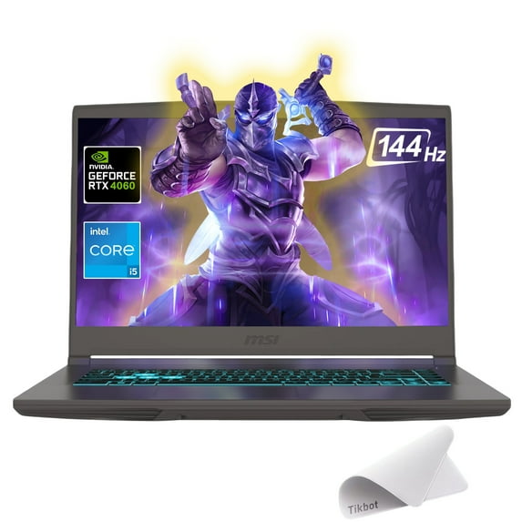 MSI Thin Gaming Laptop, 15.6 FHD 144Hz, Intel Core i5-13420H, NVIDIA GeForce RTX 4060, Windows 11 Home, Gray (2025), w/Mouse pad